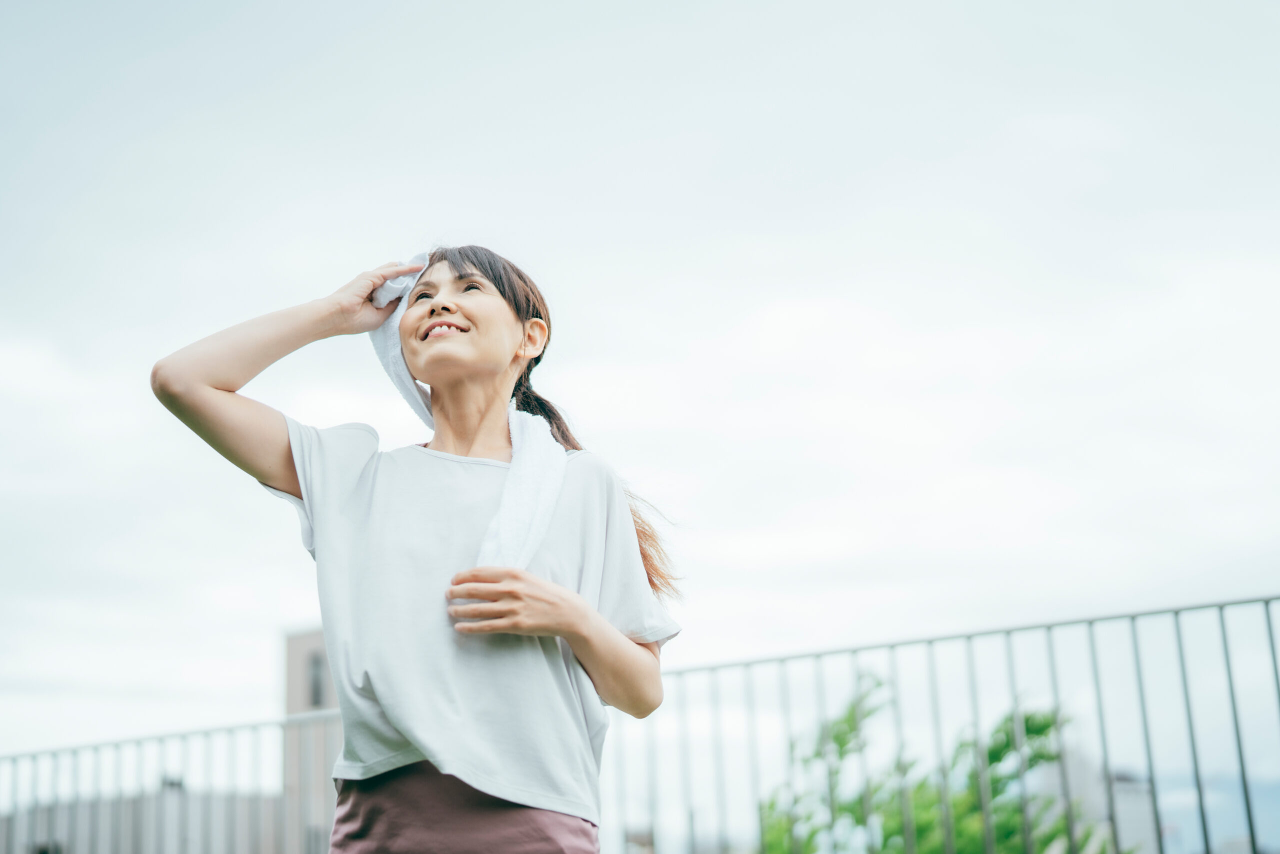 運動中の女性